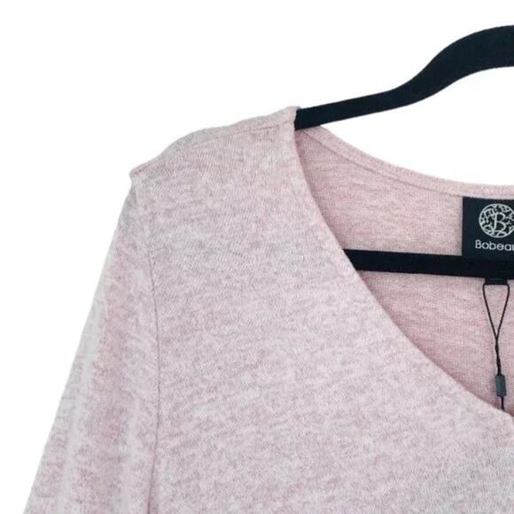 Bobeau Women's Knit V-Neck Pullover Top Medium Angel Wing/Pink NWT Boho Peasant - Picture 5 of 8